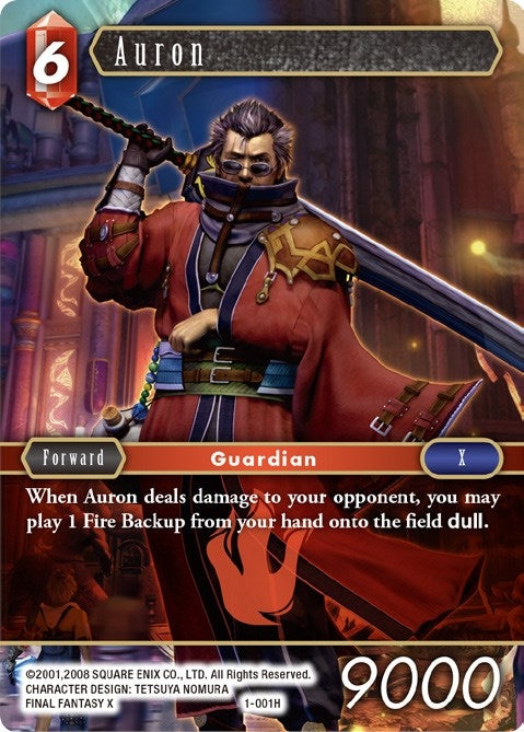 Image for Auron (Hero) (Opus I) (1-001H) - Final Fantasy TCG