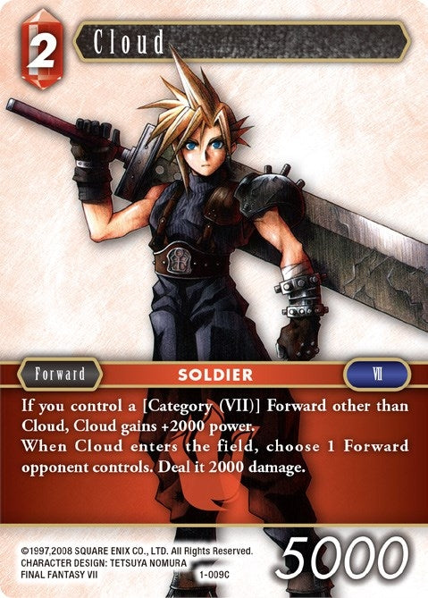 Image for Cloud (Common) (Opus I) (1-009C) - Final Fantasy TCG