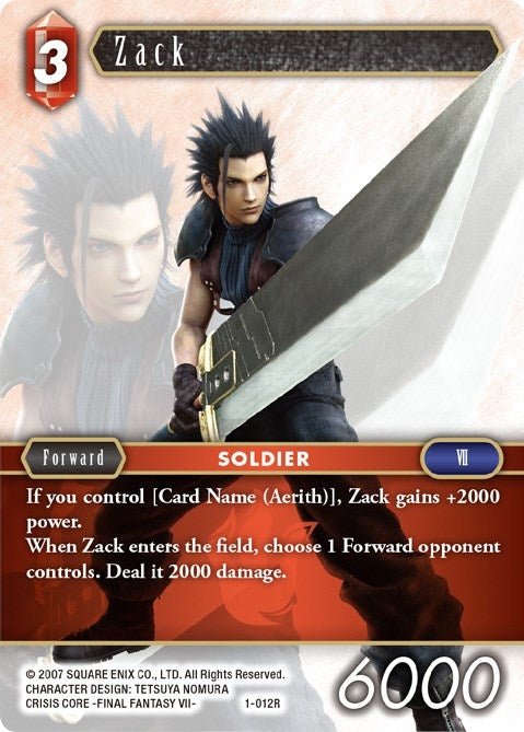 Image for Zack (Opus I) (1-012R) - Final Fantasy TCG