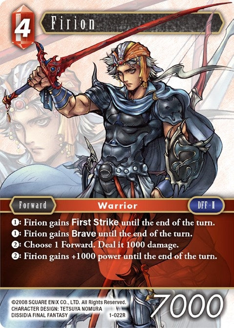 Image for Firion (Rare) (Opus I) (1-022R) - Final Fantasy TCG