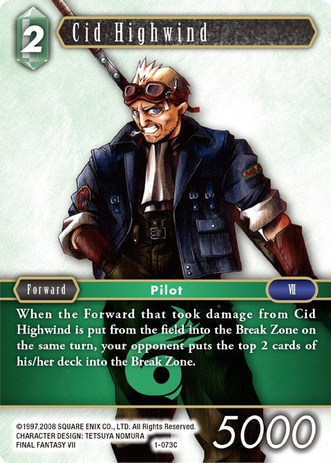 Image for Cid Highwind (Common) (Opus I) (1-073C) - Final Fantasy TCG