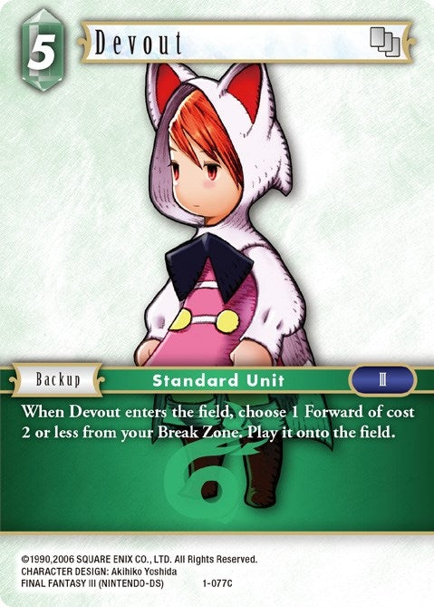 Image for Devout (Refia) (Opus I) (1-077C) - Final Fantasy TCG