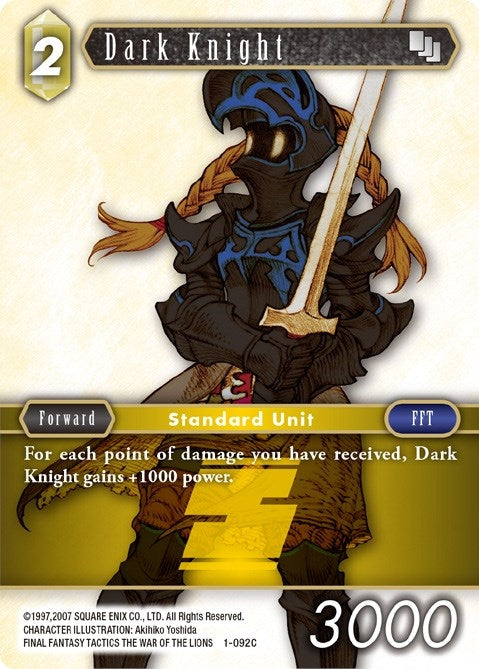 Image for Dark Knight (Female Unit) (Opus I) (1-092C) - Final Fantasy TCG