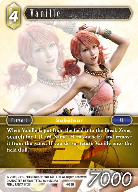 Image for Vanille (Opus I) (1-093H) - Final Fantasy TCG