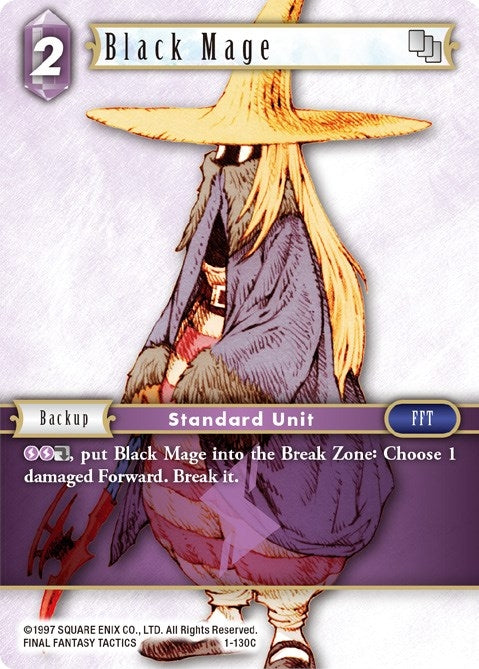 Image for Black Mage (Female Unit) - 1-130C (Opus I) (1-130C) - Final Fantasy TCG