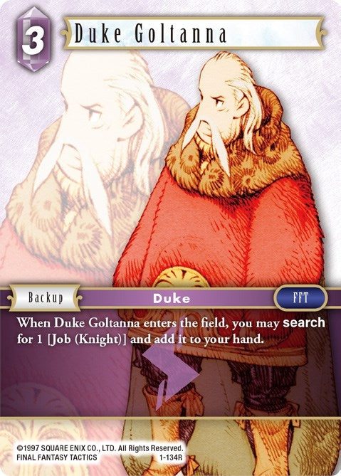Image for Duke Goltanna (Opus I) (1-134R) - Final Fantasy TCG