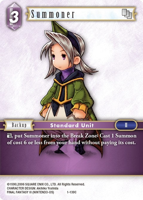 Image for Summoner (Luneth) (Opus I) (1-139C) - Final Fantasy TCG