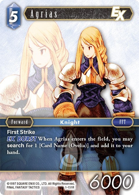 Image for Agrias EX (Opus I) (1-151R) - Final Fantasy TCG