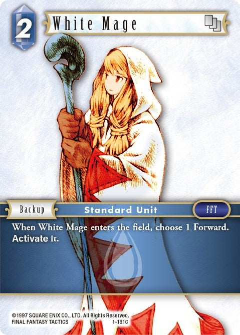 Image for White Mage (Female Unit) (Opus I) (1-161C) - Final Fantasy TCG