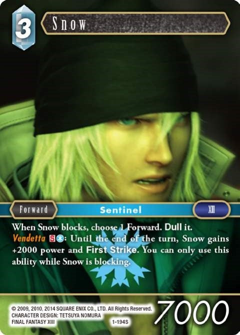 Image for Snow (Starter) (Opus I) (1-194S) - Final Fantasy TCG