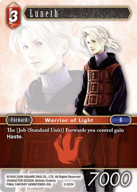 Image for Luneth (Opus II) (2-022H) - Final Fantasy TCG