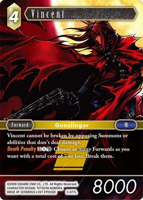 Image for Vincent (Legend) (Opus II) (2-077L) - Final Fantasy TCG