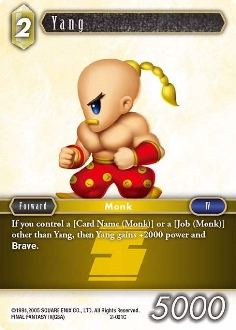 Image for Yang (Common) (Opus II) (2-091C) - Final Fantasy TCG