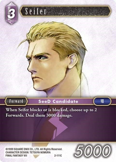 Image for Seifer (Common) (Opus II) (2-111C) - Final Fantasy TCG