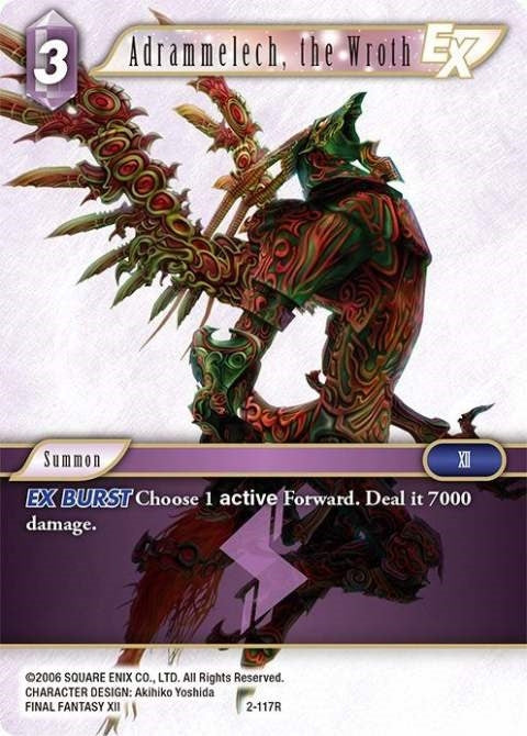 Image for Adrammelech, the Wroth EX (Opus II) (2-117R) - Final Fantasy TCG