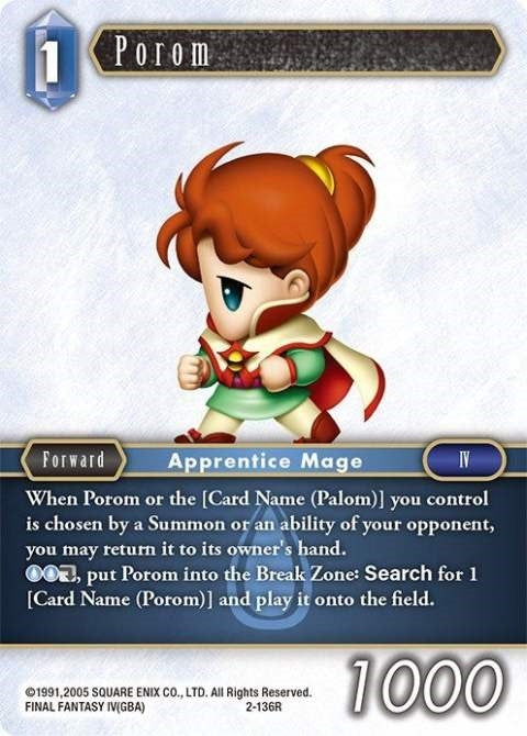 Image for Porom (Rare) (Opus II) (2-136R) - Final Fantasy TCG