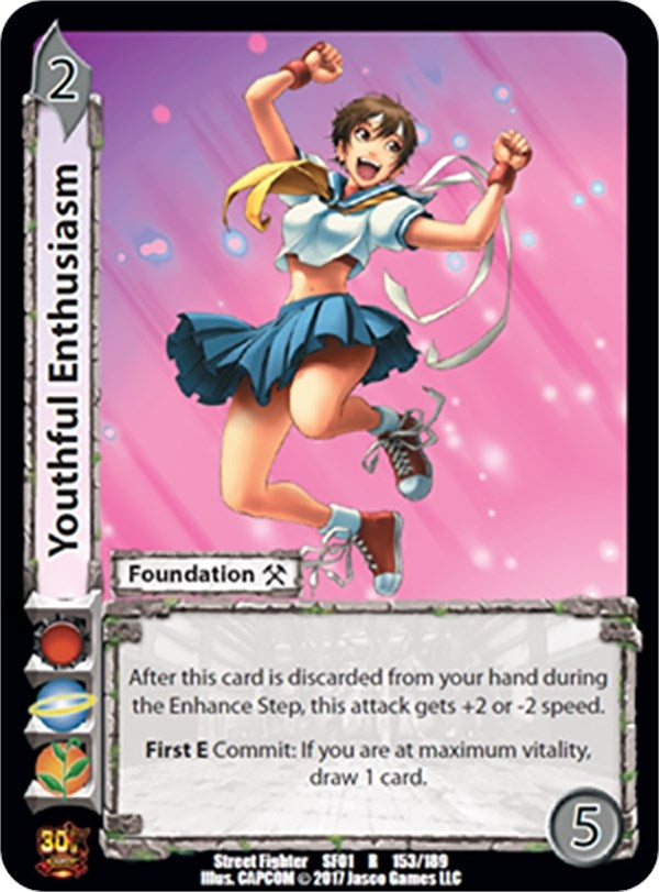 Image for Youthful Enthusiasm (Street Fighter CCG) (153) - UniVersus