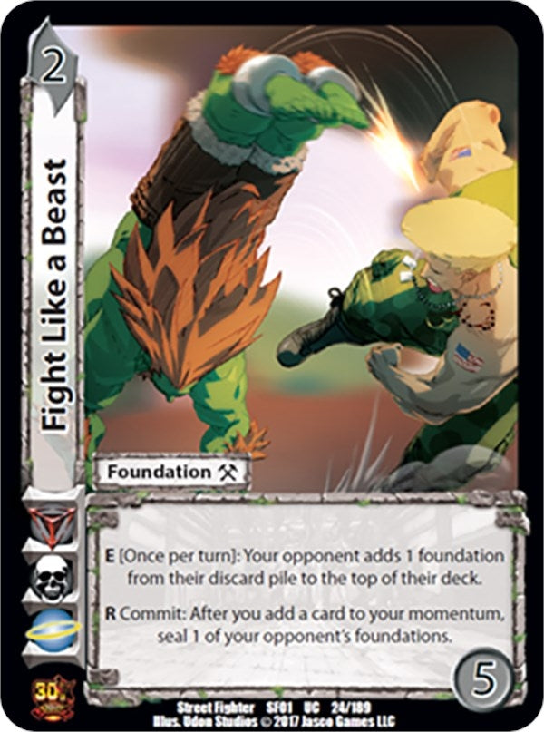 Image for Fight Like a Beast (Street Fighter CCG) (24) - UniVersus