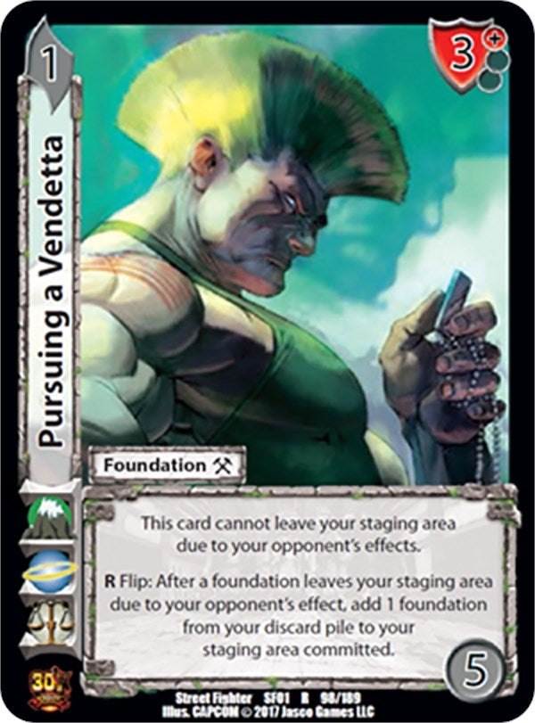 Image for Pursuing a Vendetta (Street Fighter CCG) (98) - UniVersus