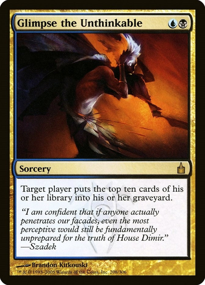 Image for Glimpse the Unthinkable (Ravnica: City of Guilds) (208) - Magic: The Gathering