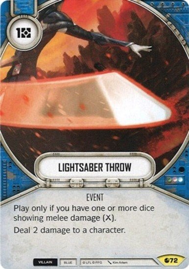 Image for Lightsaber Throw (Spirit of Rebellion) (72) - Star Wars: Destiny