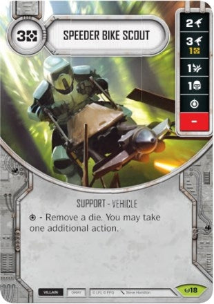 Image for Speeder Bike Scout (Card Only) (Awakenings) (18) - Star Wars: Destiny