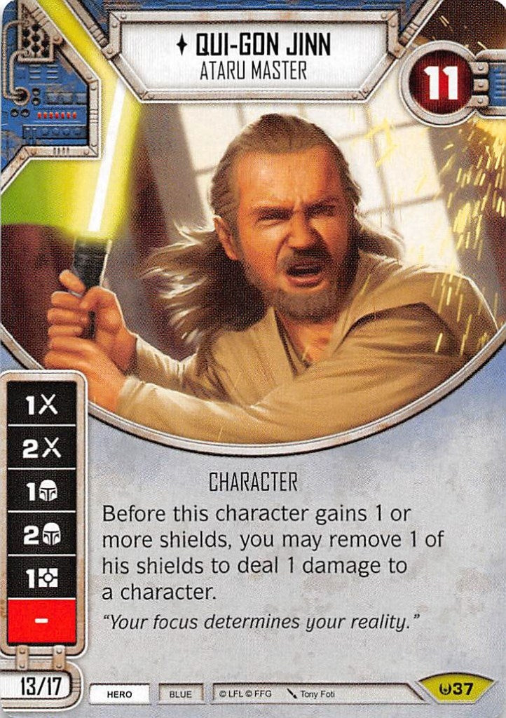 Image for Qui-Gon Jinn - Ataru Master (Card Only) (Awakenings) (37) - Star Wars: Destiny