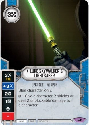 Image for Luke Skywalker's Lightsaber (Card Only) (Awakenings) (41) - Star Wars: Destiny