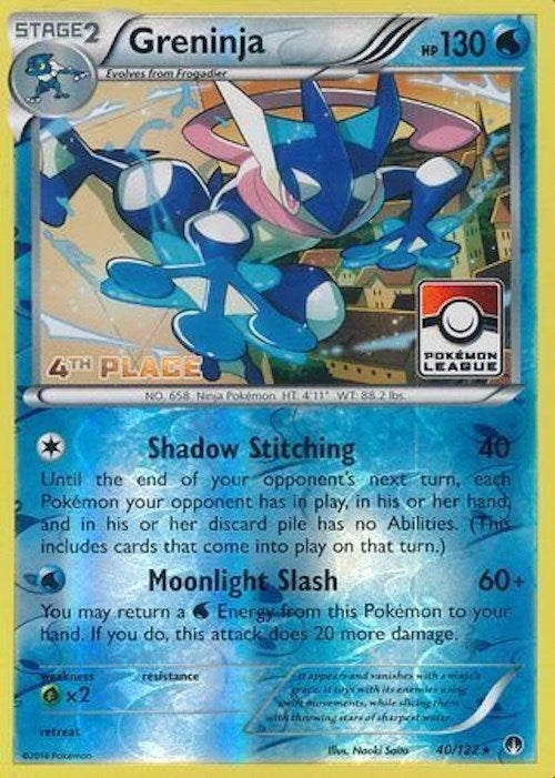 Image for Greninja - 40/122 (Pokemon League) [4th Place] (League & Championship Cards) (040/122) - Pokemon