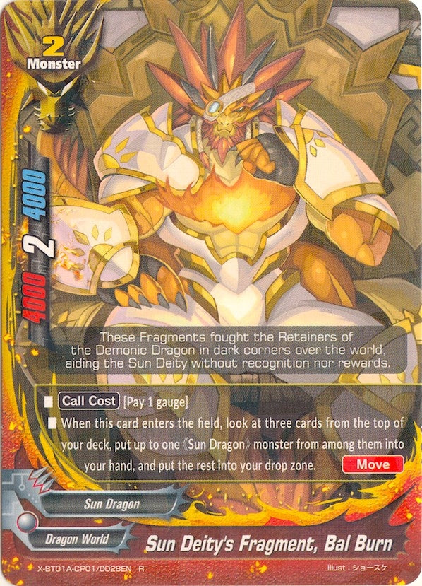 Image for Sun Deity's Fragment, Bal Burn (Crossing Generations) (X-BT01A-CP01/0028EN) - Future Card BuddyFight