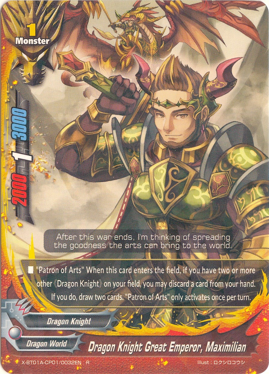 Image for Dragon Knight Great Emperor, Maximilian (Crossing Generations) (X-BT01A-CP01/0032EN) - Future Card BuddyFight