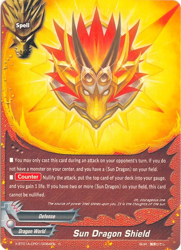 Image for Sun Dragon Shield (Crossing Generations) (X-BT01A-CP01/0064EN) - Future Card BuddyFight