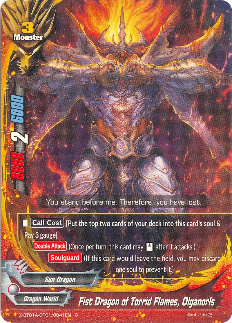 Image for Fist Dragon of Torrid Flames, Olganorls (Crossing Generations) (X-BT01A-CP01/0041EN) - Future Card BuddyFight
