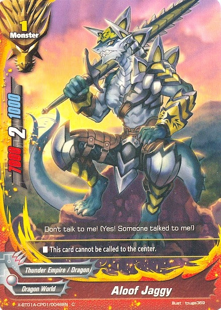 Image for Aloof Jaggy (Crossing Generations) (X-BT01A-CP01/0046EN) - Future Card BuddyFight
