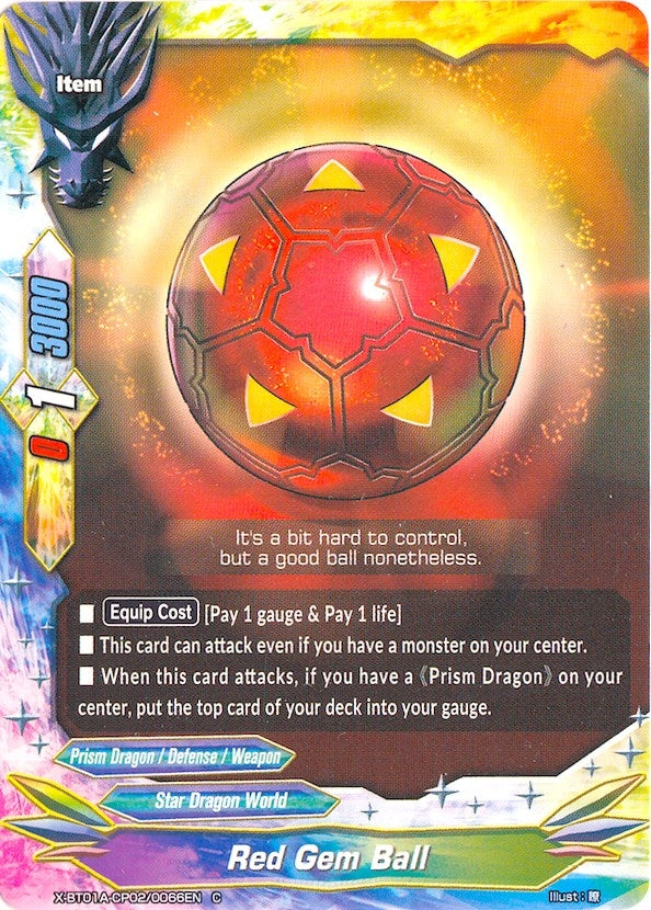 Image for Red Gem Ball (Crossing Generations) (X-BT01A-CP02/0066EN) - Future Card BuddyFight