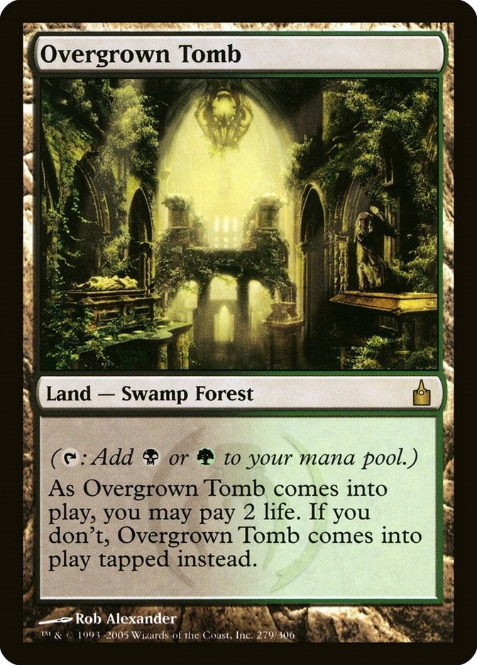 Image for Overgrown Tomb (Ravnica: City of Guilds) (279) - Magic: The Gathering