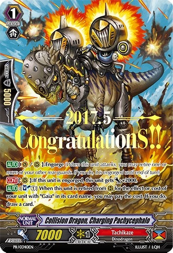 Image for Collision Dragon, Charging Pachycephalo (Hot Stamped) (Promo Cards) (PR/0340EN) - Cardfight Vanguard