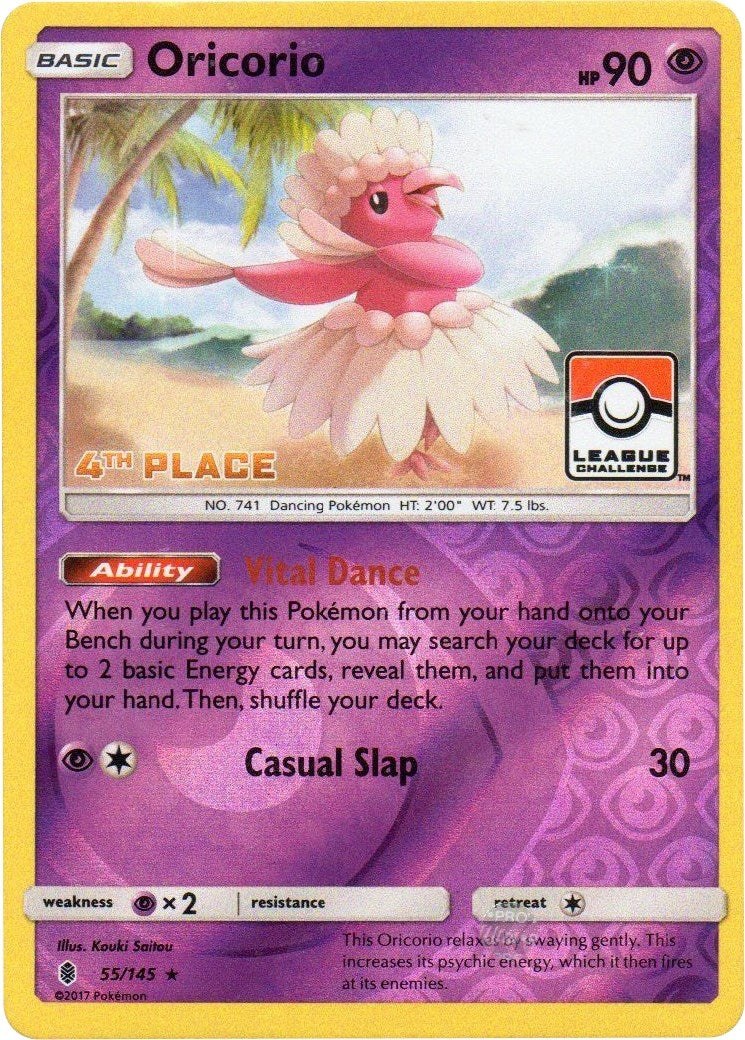 Image for Oricorio - 55/145 (League Challenge) [4th Place] (League & Championship Cards) (055/045) - Pokemon