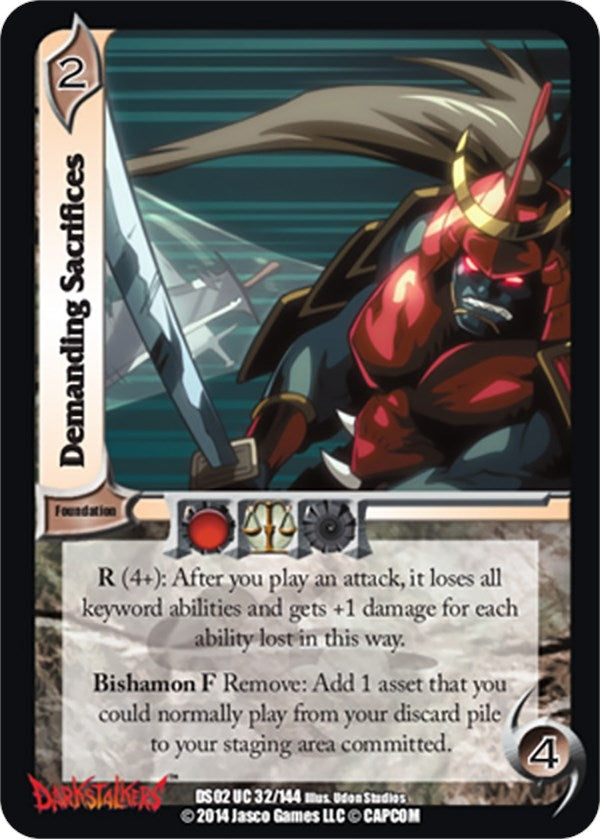 Image for Demanding Sacrifices (Darkstalkers: Warriors of the Night) (32) - UniVersus