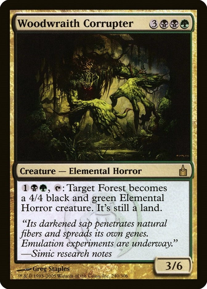 Image for Woodwraith Corrupter (Ravnica: City of Guilds) (240) - Magic: The Gathering