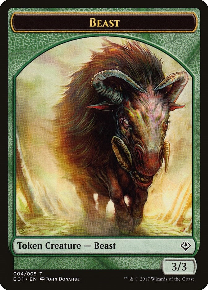 Image for Beast (004) // Soldier Double-sided Token (Archenemy: Nicol Bolas) (4 // 1) - Magic: The Gathering