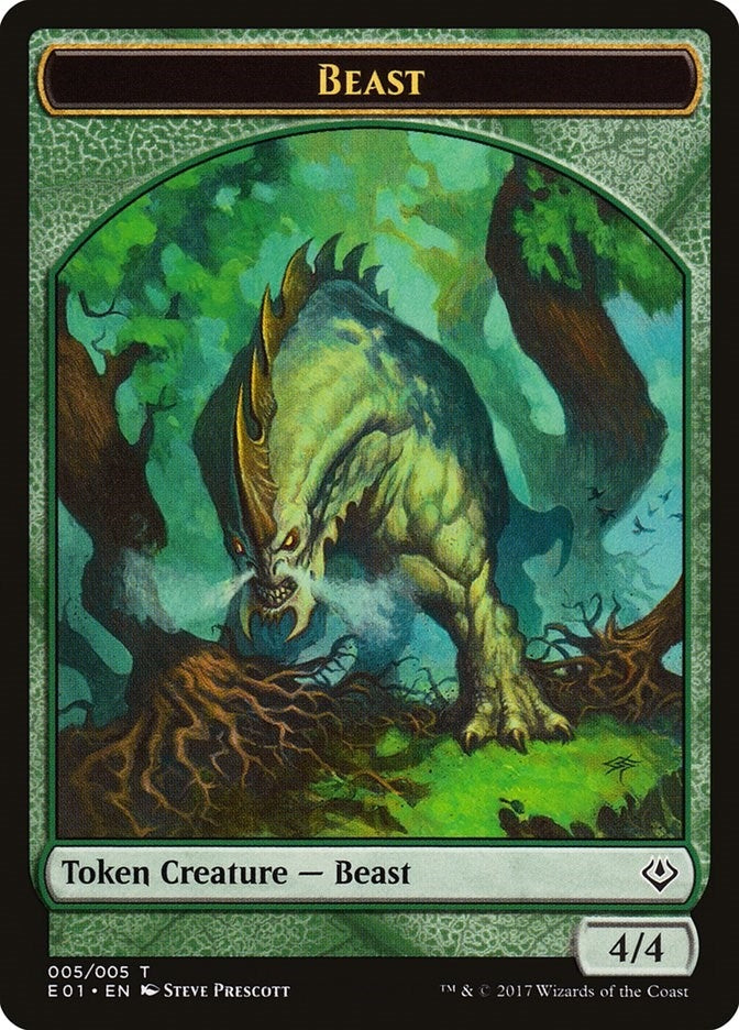 Image for Beast (005) // Soldier Double-sided Token (Archenemy: Nicol Bolas) (5 // 1) - Magic: The Gathering
