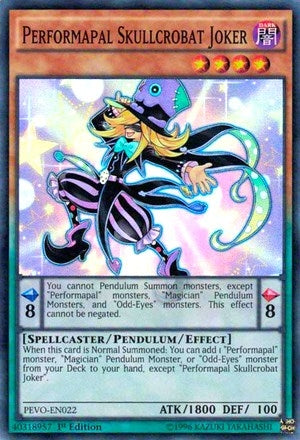 Image for Performapal Skullcrobat Joker (Pendulum Evolution) (PEVO-EN022) - YuGiOh