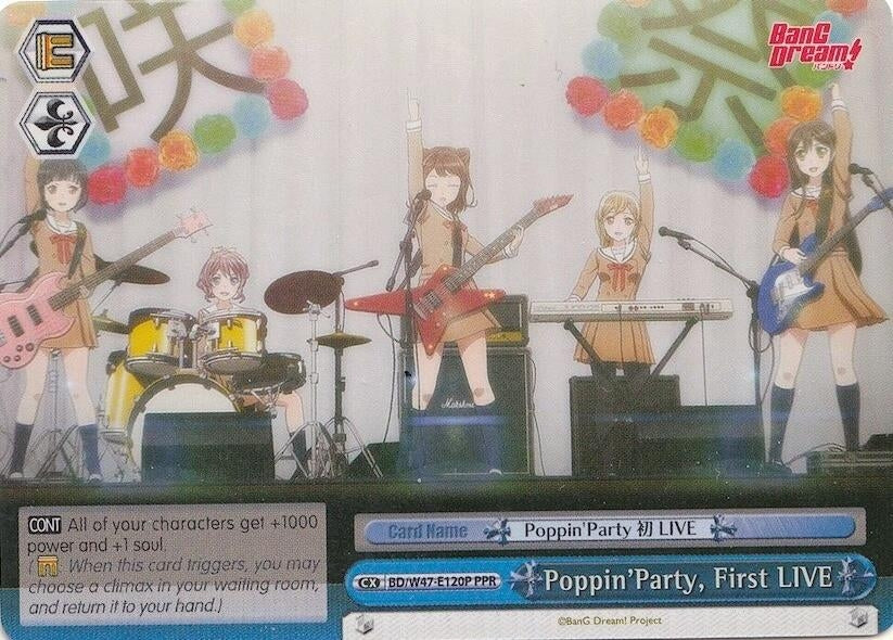 Image for Poppin'Party, First LIVE (Parallel Foil) (BanG Dream!) (BD/W47-E120P PPR) - Weiss Schwarz