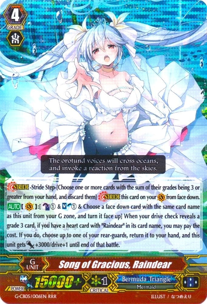 Image for Song of Gracious, Raindear (G-CB05: Prismatic Divas) (G-CB05/006EN) - Cardfight Vanguard