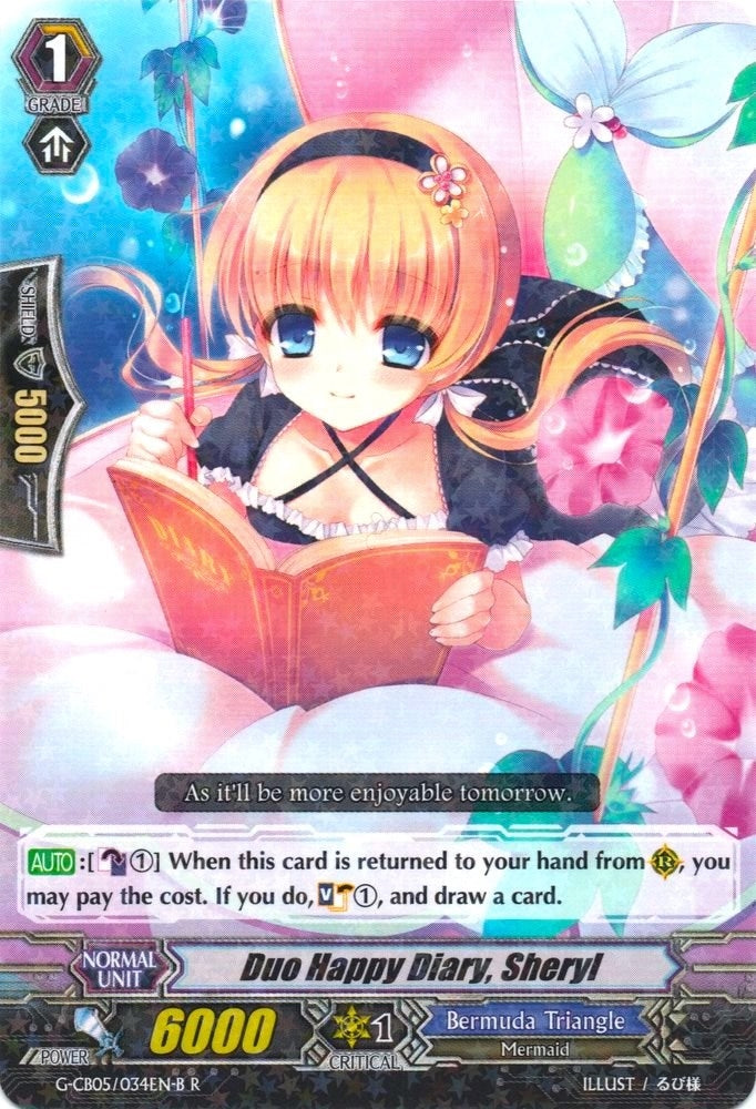 Image for Duo Happy Diary, Sheryl (Black) (G-CB05: Prismatic Divas) (G-CB05/034EN B) - Cardfight Vanguard