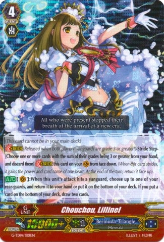 Image for Chouchou, Lillinel (RRR Foil) (G-TD14: Debut of the Divas) (G-TD14/001EN) - Cardfight Vanguard