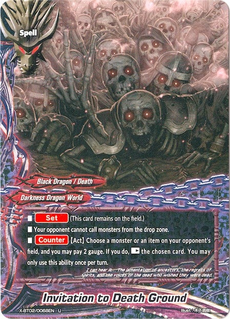 Image for Invitation to Death Ground (Chaos Control Crisis) (X-BT02/0068EN) - Future Card BuddyFight