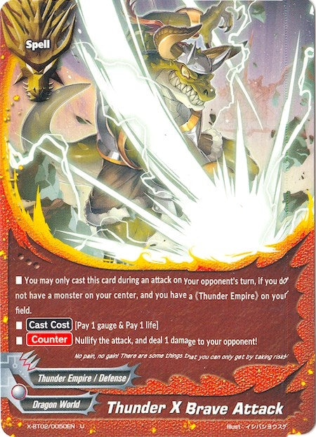 Image for Thunder X Brave Attack (Chaos Control Crisis) (X-BT02/0050EN) - Future Card BuddyFight