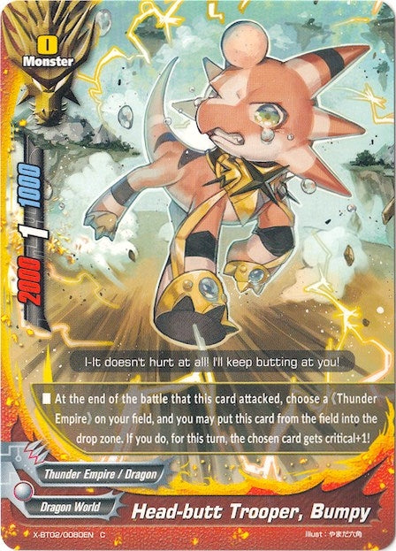Image for Head-butt Trooper, Bumpy (Chaos Control Crisis) (X-BT02/0080EN) - Future Card BuddyFight